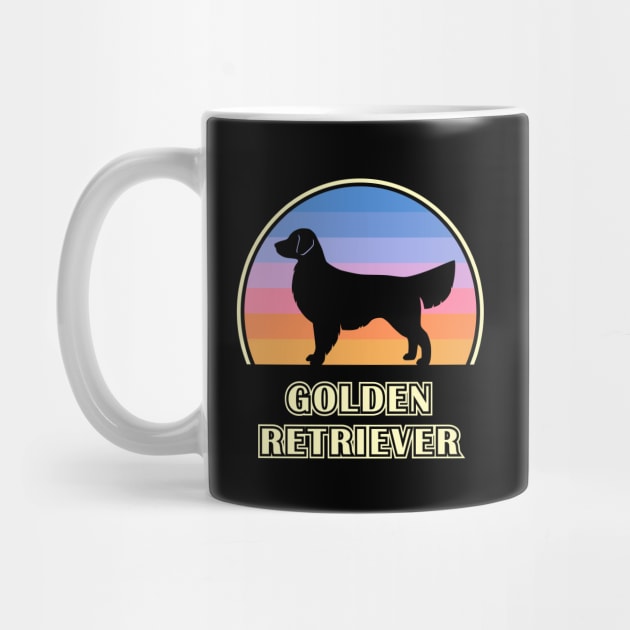 Golden Retriever Vintage Sunset Dog by millersye